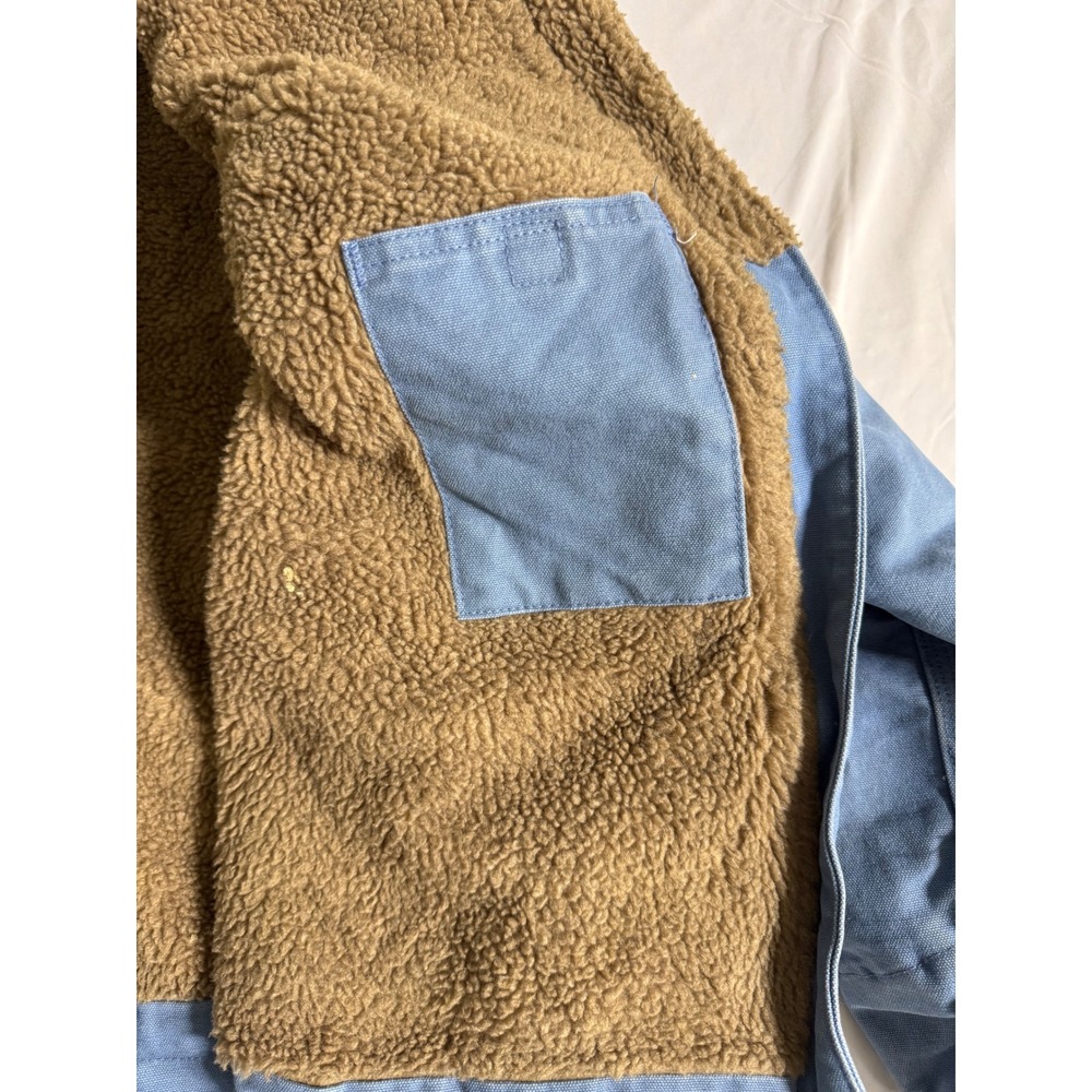 Vintage Carhartt WJ022 FHB Blue Womens Jacket Sherpa Lined Sandstone Duck Coat - Picture 11 of 16